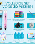 3D Pen Starter Pakke - 10 farver Filament