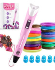 3D Pen Starter Pakke - 10 farver Filament
