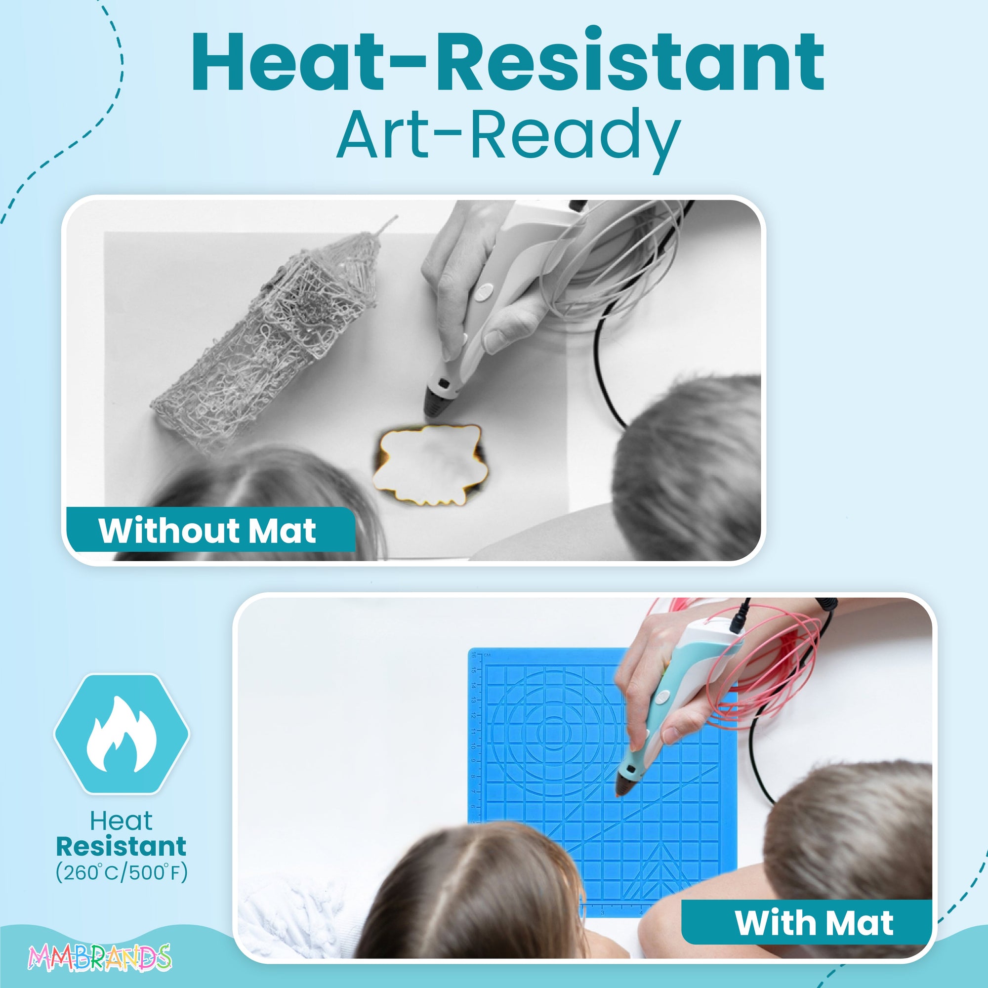 3D Pen Drawing Mat - 18 x 18cm – MM Brands