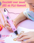 3D Pen Starterspakket - 100M Filament - 10 Kleuren - Roze