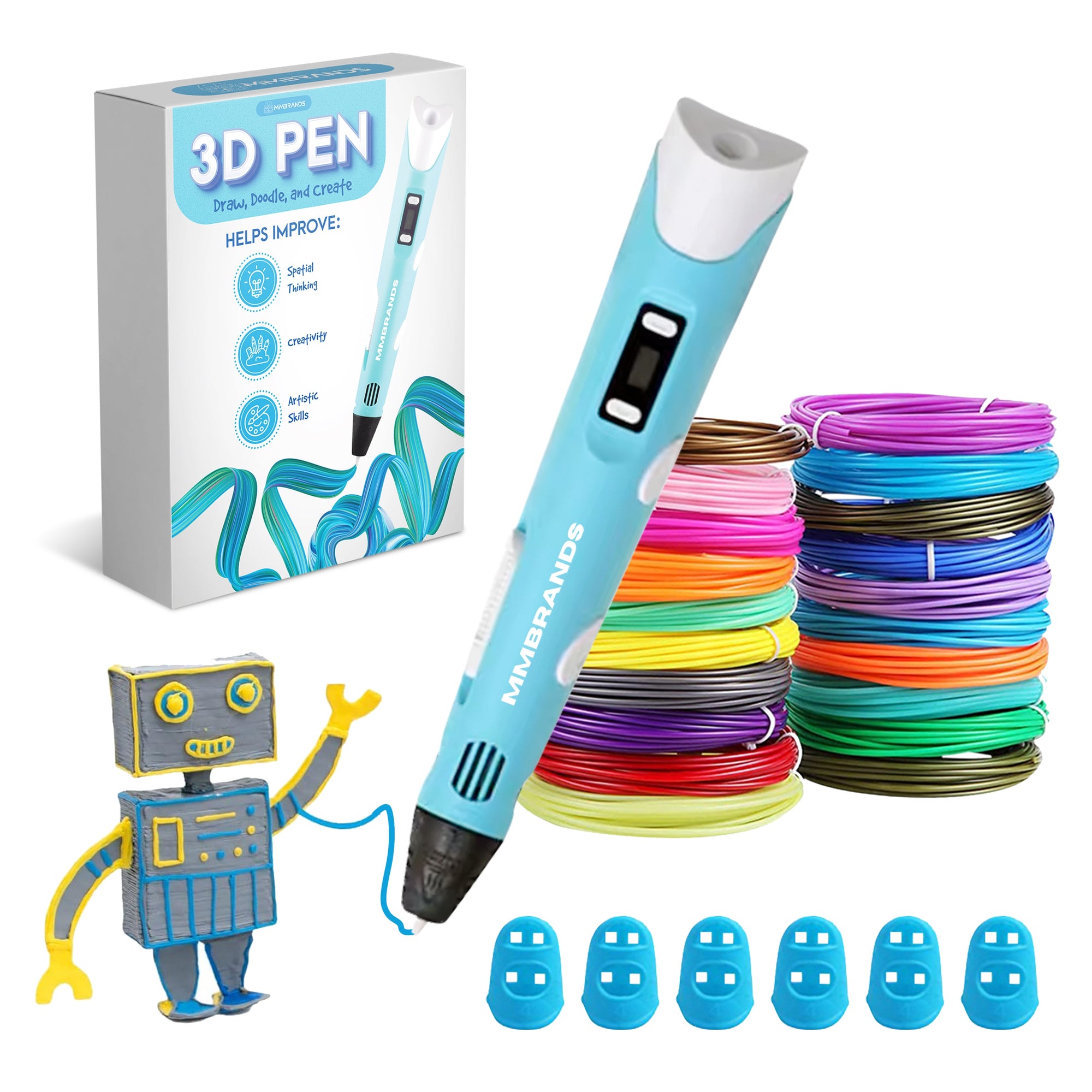 3D Pen Starter Pack - 10 barev vlákna