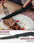 Steakmesser Set – 8-teilig – Schwarz